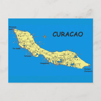 Cartão Postal Cartaz da Ilha Curacao no Sol