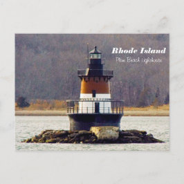 Cartão Postal Cartaz da Ilha Plum Beach Lighthouse Rhode Island