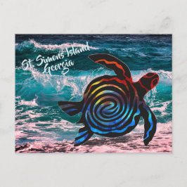 Cartão Postal Cartaz da Ilha Simons