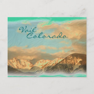 Cartão Postal Cartaz da montanha Vail Colorado