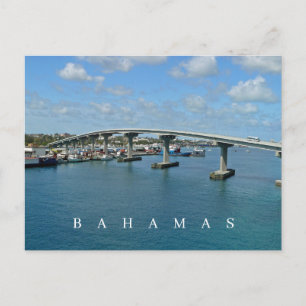 Cartão Postal Cartaz da ponte sobre a ilha Bahamas Paradise
