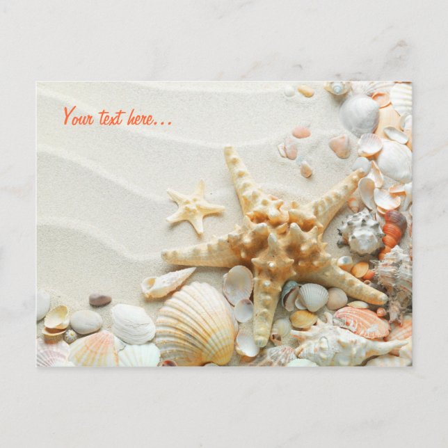 Cartão Postal Cartaz da praia (Frente)