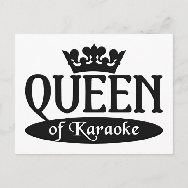 Cartão Postal Cartaz da Rainha de Karaoke (Frente)