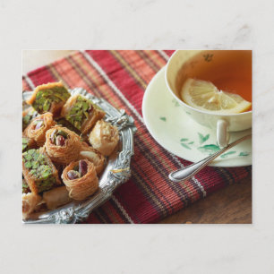 Cartão Postal Cartaz da sala do chá para pós-travessia