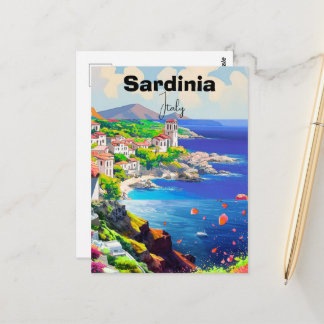 Cartão Postal Cartaz da Sardenha Itália Lembrança Decoração Marí