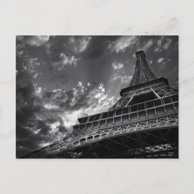 Cartão Postal Cartaz da torre Eiffel (Frente)