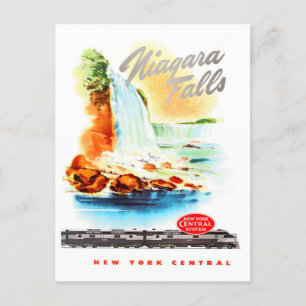 Cartão Postal Cartaz da viagens vintage Niagara Falls