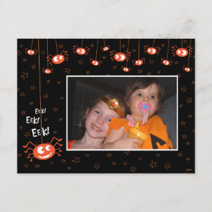 Cartão Postal Cartaz das Aranhas Halloween e Foto na Web