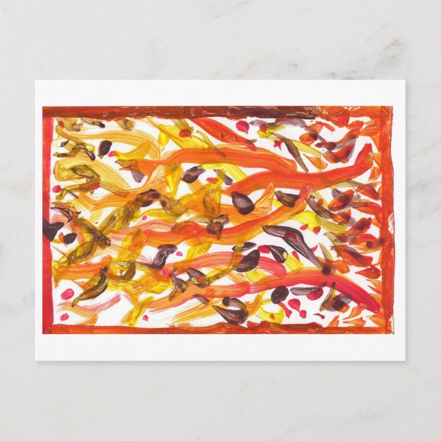 Cartão Postal Cartaz das árvores do outono vívido (Frente)