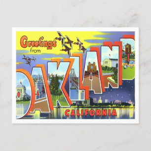 Cartão Postal Cartaz das Grandes Cartas de Oakland, Califórnia