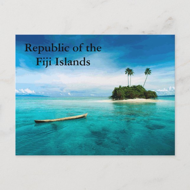 Cartão Postal Cartaz das Ilhas Fiji (Frente)