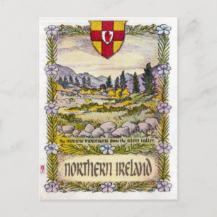 Cartão Postal Cartaz das montanhas Norte Ireland Mourne
