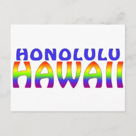 Cartão Postal Cartaz das palavras arco-íris Honolulu Hawaii