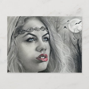 Cartão Postal Cartaz das sombras da Lua da Bela Escura