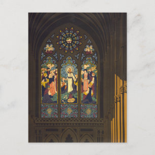 Cartão Postal Cartaz de 1923 de uma igreja com vitral.