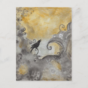 Cartão Postal Cartaz de abstrato laranja