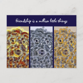 Cartão Postal Cartaz de Amizade Caninos Abstrato