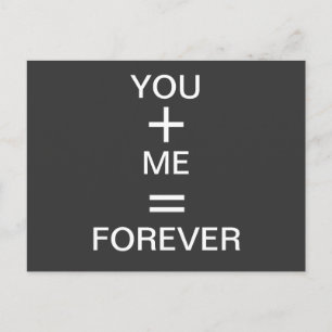 Cartão Postal Cartaz de amor a preto e branco