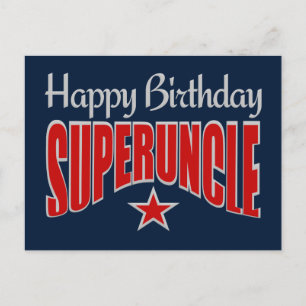 Cartão Postal Cartaz de aniversário do SUPERUNCLE