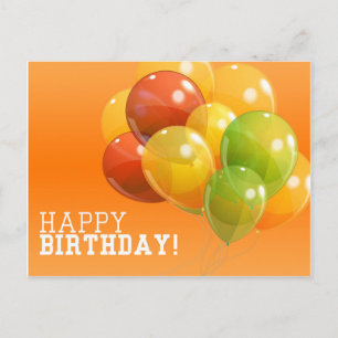 Cartão Postal Cartaz de aniversário feliz