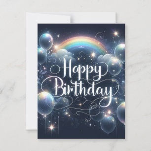 Cartão Postal Cartaz de aniversário preto maravilhoso