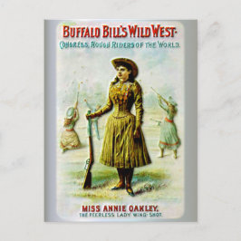 Cartão Postal Cartaz de Annie Oakley do Oeste Selvagem de Buffal