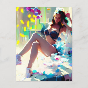 Cartão Postal Cartaz de arte de fantasia do Clube