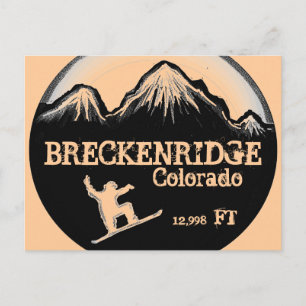 Cartão Postal Cartaz de arte em pranchas de neve do Colorado