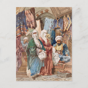 Cartão Postal Cartaz de arte "O Bazar da Seda"