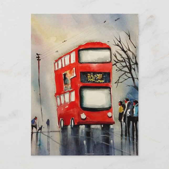 Cartão Postal Cartaz de arte popular colorida #12 (Frente)