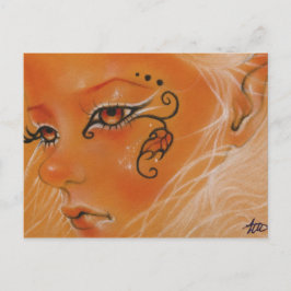 Cartão Postal Cartaz de boneca Fada de outono
