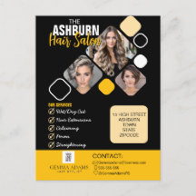 Cartaz de Cabeleireiro com Design Personalizado em