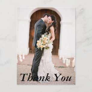 Cartão Postal Cartaz de casamento Obrigado