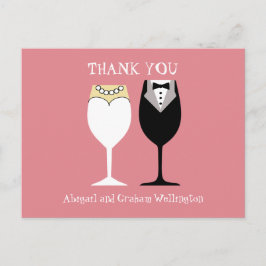 Cartão Postal Cartaz de casamento Obrigado