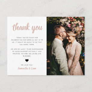 Cartão Postal Cartaz de casamento Obrigado