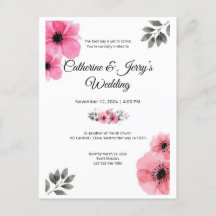 Cartaz de casamento rosa-claro