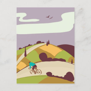 Cartão Postal Cartaz de Ciclismo Vintage