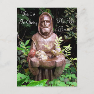 Cartão Postal Cartaz de citação de Francis de Assisi