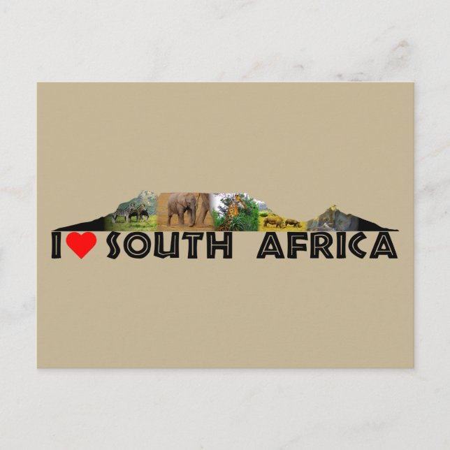 Cartão Postal Cartaz de Colagem da Vida Selvagem da Montanha mes (Frente)