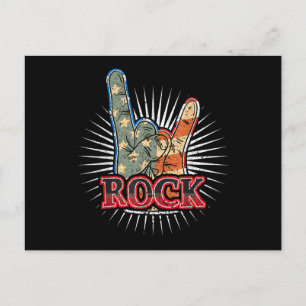 Cartão Postal Cartaz de Concerto de Banda de Rock Vintage EUA -