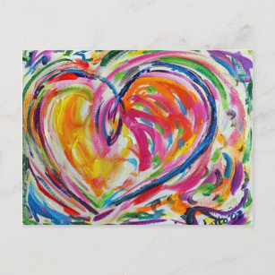 Cartão Postal Cartaz de Coração da Alegria
