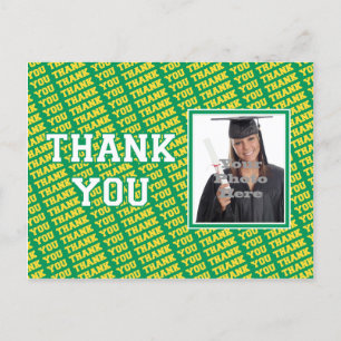 Cartão Postal Cartaz de Cores Escolares Obrigado