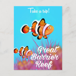 Cartão Postal Cartaz de desenho animado do peixe palhaço da Gran