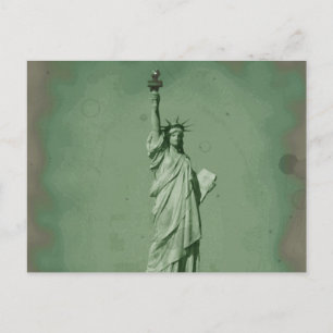 Cartão Postal Cartaz de efeito fotográfico danificado da liberda