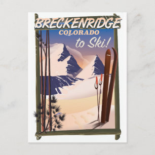 Cartão Postal Cartaz de esqui de Breckenridge, Colorado