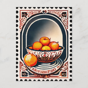 Cartão Postal Cartaz de estilo carimbo, Fruta, Posto