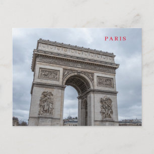 Cartão Postal Cartaz de exibição do Arc de Paris de Triomphe