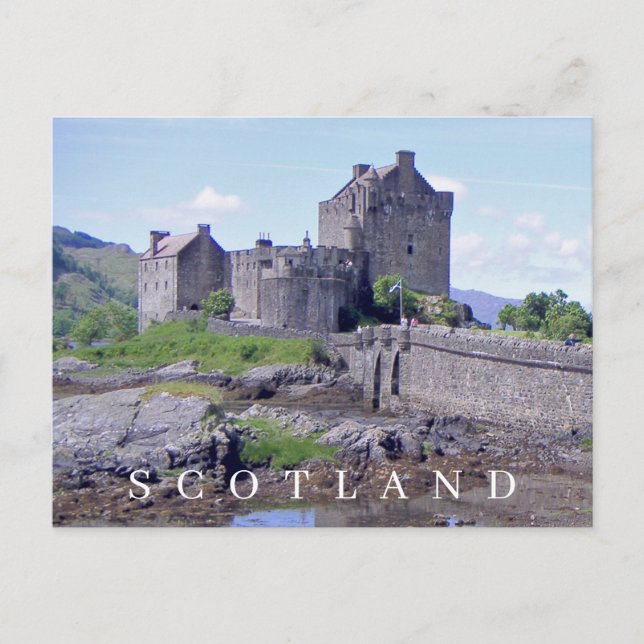Cartão Postal Cartaz de exibição do Castelo de Eilean Donan (Frente)
