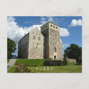 Cartão Postal Cartaz de exibição do Castelo de Turku