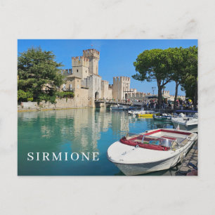 Cartão Postal Cartaz de exibição do Lago Garda Sirmione